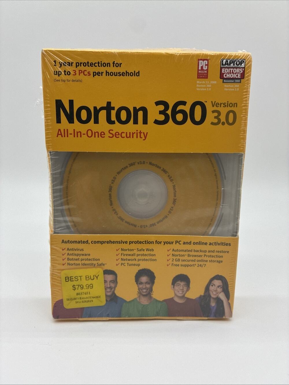 Norton 360 Version 3.0 All in One Security NEW Sealed Old Stock